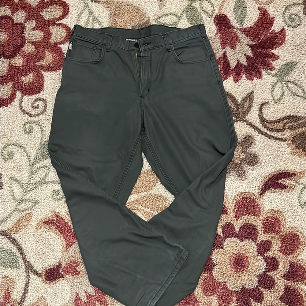 Men's Olive Green FR Carhartt pants size 36x30